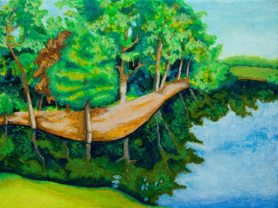 Georgia Bell's Pond_acrylic on canvas_2012_22.5x30 inches