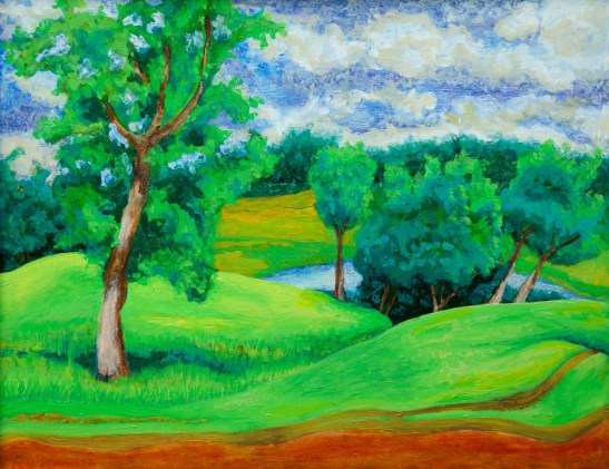 Roxie's Playground_acrylic on canvas_2012_22x28 inches